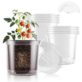 SupKing 5 Inch Clear Plant Pot with transparent walls for easy root observation.