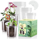 SupKing clear nursery pot 5-inch front view shows easy transplanting design