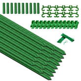 SupKing sturdy garden stake close-up with green coating for rust resistance.