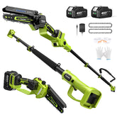 Supstable electric pole saw with 6-inch bar for precise handheld pruning