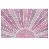 Supwhd pink boho outdoor door mat traps dirt and keeps floors dry at entrances.