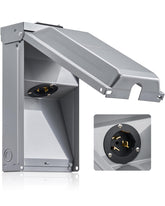 SURAIELEC 50-amp inlet box front view for outdoor power connections