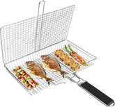 SURPZON grill basket large folding showing a wide cooking area for fish and vegetables