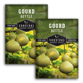 SURVIVAL GARDEN SEEDS bottle gourd seed packet ready for home planting and fresh harvest