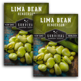 SURVIVAL GARDEN SEEDS Lima bean seeds for home planting; easy to start.