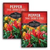 SURVIVAL GARDEN SEEDS Thai chili seeds pack for quick start in containers.