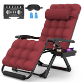 Suteck oversized zero gravity chair front view offering effortless outdoor relaxation