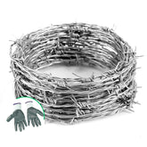Suvunpo 50ft barbed wire close-up showing four-point barbs for deterrence and durability