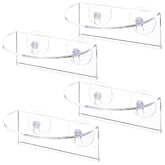 Suwimut window shelf floating ledge in clear acrylic displaying small plants for space-saving display
