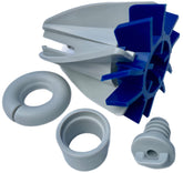 SWASHER Polaris tail foam replacement improves spray control for a drier pool area.