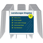 Sweecomb 6-inch landscape stake in soil for quick secure ground fixation.