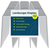 Sweecomb 6 inch galvanized staple for durable garden anchoring in soil and fabric