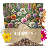 Sweet Yards cut flower seeds packet front view ready for colorful garden blooms.