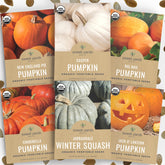 Sweet Yards organic pumpkin seeds collection packaging for easy planting and gifting.