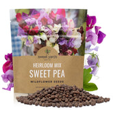 Sweet Yards Sweet Pea Royal Family Mix seeds in premium packaging for easy planting