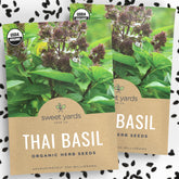Sweet Yards Thai Basil seeds packet ready for planting and flavorful harvest
