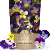 Sweet Yards Viola Johnny Jump-Up bulk 1oz pouch ready for sowing in gardens