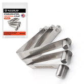 Swimables universal V-clip in stainless steel for durable pool tool compatibility.
