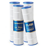 Swimara Ultra 5oz Trilobal fabric cartridge highlighting enhanced debris capture for clear water.