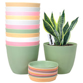 SwinDuck 6-inch pink plant pot with drainage holes for indoor greenery.