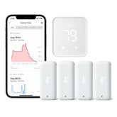 SwitchBot humidity sensor 4-pack front view for versatile indoor/outdoor monitoring.