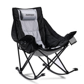 Swonder oversized rocking camping chair offers spacious comfort for outdoor lounging