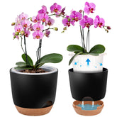 Sxueg self-watering orchid pot 5.8 inch maintains moisture for healthy indoor orchids