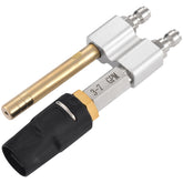 SYFLHYP downstream soft wash nozzle close-up in brass and stainless steel for durability.