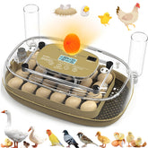 syluris incubator with 24-egg capacity for versatile poultry hatching at home.