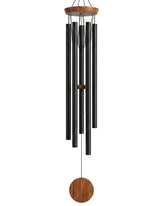 Sympathy Hearts 60-inch wind chimes outdoors deliver rich, deep tones for garden ambiance.