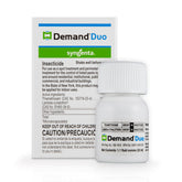 Syngenta Demand Duo bottle front for easy storage and broad pest control.