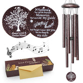 Synhonty memorial wind chimes honoring husband with a warm, living memory.