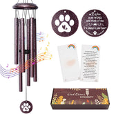 Synhonty pet memorial wind chime 25-inch hanging in garden for comforting memories