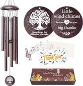 Synhonty Thank You Wind Chime with bronze texture, elegant gratitude gift.