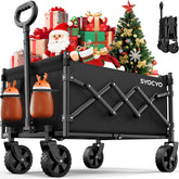 SYOCYO collapsible wagon folding mechanism for quick setup and compact storage.