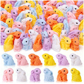 SYWHXY miniature white rabbits for Easter egg filling and fairy garden decor.