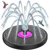 SZMP powerful 3.5W anti-drift solar fountain in action for a bird bath