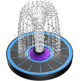 SZMP solar fountain with blue glass panel highlights durable design and clear light conversion.