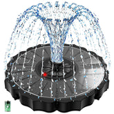 SZMP solar fountain with an 8-inch glass panel for brighter, more reliable water flow.