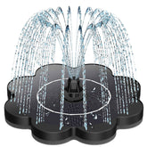 SZMP solar water fountain with flower pattern, vibrant spray for bird bath decor