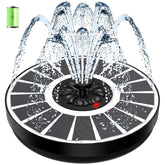 SZMP solar water fountain glass panel close-up shows durable coating and clarity