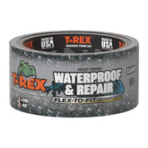 T-REX waterproof pool repair tape close-up shows clear discreet patch.