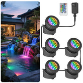 T-SUN submersible pond lights color-change for vibrant pond ambiance