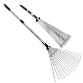 TABOR TOOLS adjustable metal rake collapsible for compact storage and quick lawn cleanup.