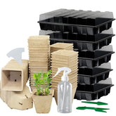Taietc seed starter kit with peat pots ready for indoor seed germination and growth.