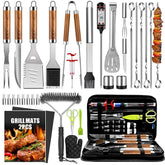 Taimasi 34-piece grill tools set for versatile backyard grilling