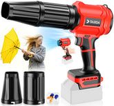 TAIRDA cordless leaf blower front view; Milwaukee 18V compatibility for yard cleanup.