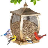 Talkson bird feeder retro lantern shape attracts birds in your garden
