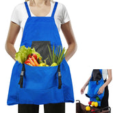 Talkson Gardening Apron with heavy-duty pocket showing 25lb harvest capacity for orchard tasks