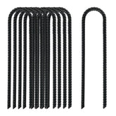 TANGJEAMER 8-inch rebar stake with sharp end for quick ground insertion.